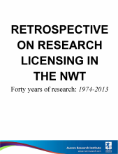 Click here for the Retrospective on research licensing in the NWT Retrospective on research licensing in the NWT