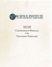 1992-1993 Compendium of Research in the Northwest Territories