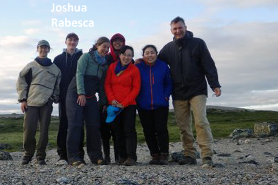 TSSRAP student Joshua Rabesca with researchers at Daring Lake. Photo: GNWT / K.Clark