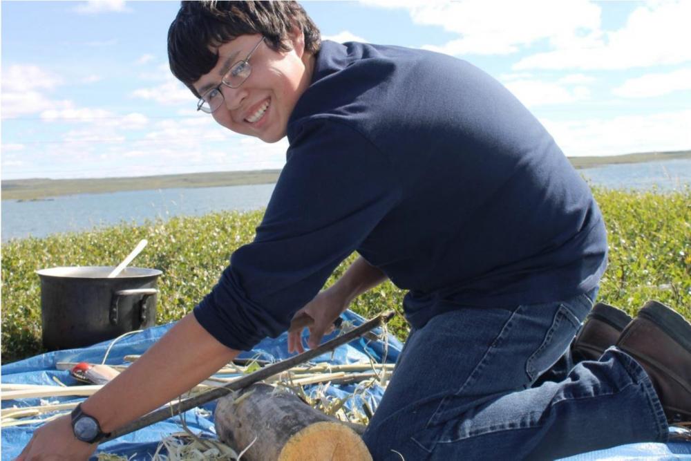 Brandon Zoe working on a project. Summer 2013.