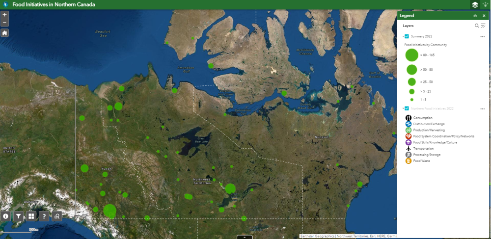Aurora Research Institute hosting Northern Canada Food Initiatives map